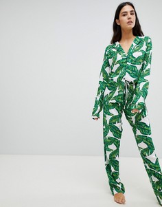 Пижамный комплект из 100% модала с принтом ASOS DESIGN - Мульти