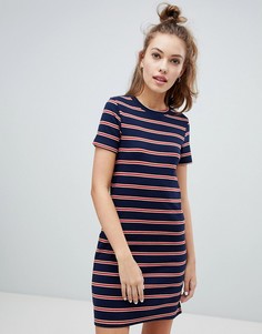 Трикотажное платье в полоску Pull&Bear - Темно-синий