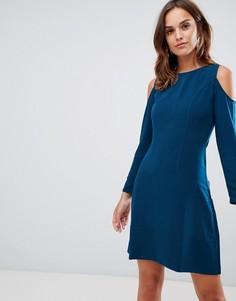 Платье-трапеция с открытыми плечами Closet London - Зеленый
