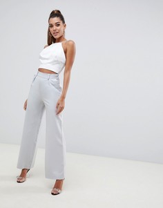 Широкие брюки с защипами ASOS DESIGN - Синий