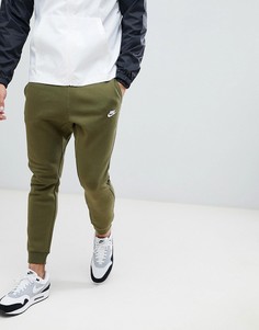 Зеленые джоггеры с галочкой Nike Club 804408-395 - Зеленый