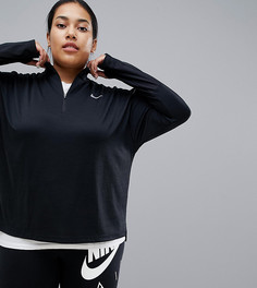 Черный топ на молнии Nike Running Plus Pacer - Черный
