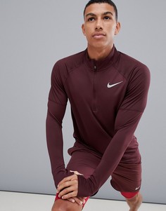 Бордовый свитшот на молнии Nike Running Element 2.0 AH8973-652 - Фиолетовый