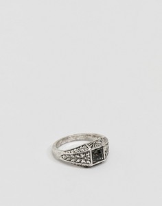 Серебристое кольцо-печатка в винтажном стиле ASOS DESIGN - Серебряный