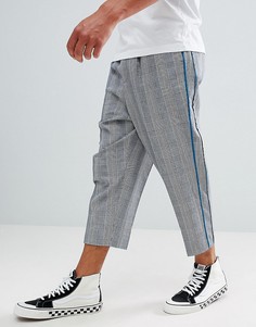 Суженные книзу серые брюки в клетку Принц Уэльский ASOS DESIGN - Серый
