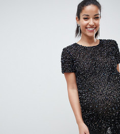 Футболка с пайетками ASOS DESIGN Maternity - Черный