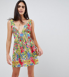 Пляжное платье с цветочным принтом ASOS DESIGN tall - Мульти