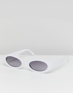 Овальные солнцезащитные очки ASOS DESIGN - Белый