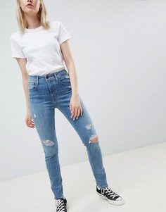Потертые джинсы скинни с завышенной талией Levis 721 - Синий Levis®