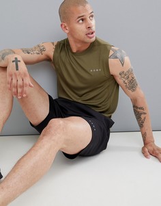 Быстросохнущая футболка без рукавов цвета хаки ASOS 4505 - Зеленый