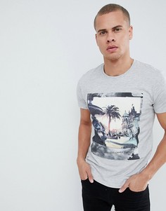 Футболка с фотопринтом пальмы Esprit - Серый