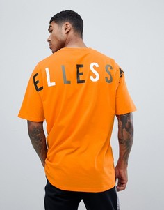 Оранжевая oversize-футболка с логотипом на спине ellesse Pineto - Оранжевый