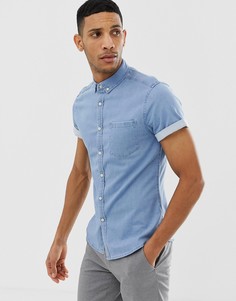 Узкая джинсовая рубашка ASOS DESIGN - Синий