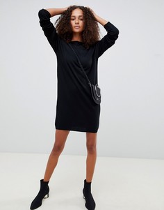 Платье-джемпер с V-образным вырезом сзади ASOS DESIGN - Черный