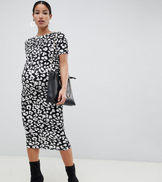 Облегающее платье со звериным принтом ASOS DESIGN Maternity - Мульти