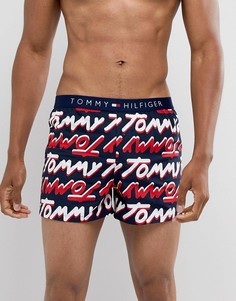 Темно-синие тканые боксеры из хлопка Tommy Hilfiger - Темно-синий