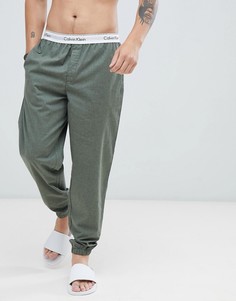 Хлопковые джоггеры с манжетами Calvin Klein - Зеленый