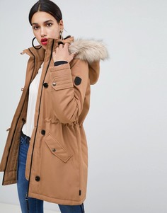 Парка с искусственным мехом на капюшоне Vero Moda - Рыжий