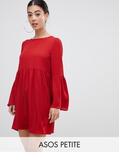 Платье мини с расклешенными рукавами ASOS DESIGN Petite - Красный