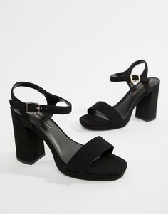 Открытые босоножки на каблуке New Look - Черный