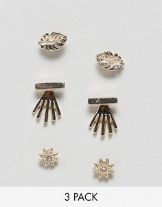 Набор из трех пар сережек Skinnydip - Золотой