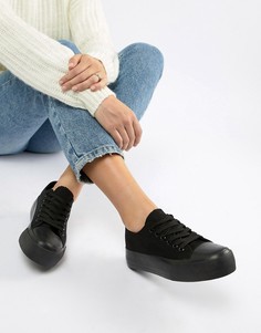 Кроссовки на шнуровке New Look - Черный