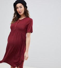 Свободное платье на пуговицах New Look Maternity - Красный
