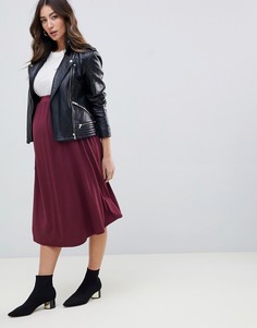 Короткая расклешенная юбка миди ASOS DESIGN Maternity - Красный