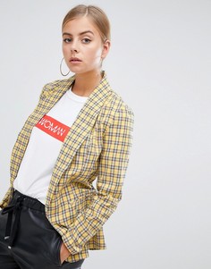 Блейзер в желтую клетку Boohoo - Мульти