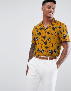 Рубашка горчичного цвета с цветочным принтом River Island - Желтый