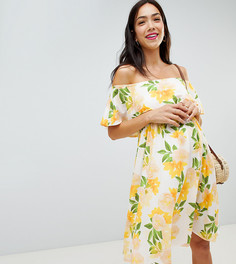Платье с открытыми плечами и принтом Bluebelle Maternity - Мульти