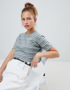 Кроп-топ в полоску Pull&bear - Зеленый