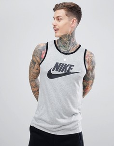 Серая майка с логотипом Nike 779234-063 - Серый