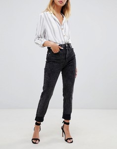 Выбеленные узкие джинсы в винтажном стиле с завышенной талией ASOS DESIGN Farleigh - Черный