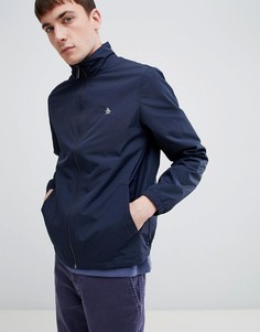 Original Penguin lightweight nylon harrington jacket with small logo in navy - Темно-синий