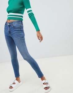 Голубые супероблегающие джинсы Pull&Вear - Синий Pull&Bear