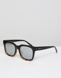 Солнцезащитные очки в квадратной оправе Quay Australia - Коричневый