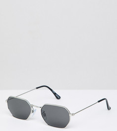 Черные солнцезащитные очки в шестиугольной оправе Monki - Черный