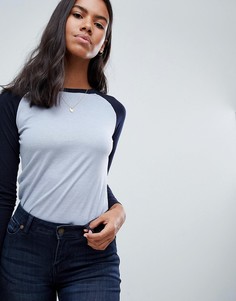 Топ с длинными рукавами реглан Brave Soul Helen - Синий