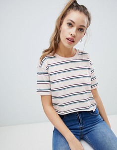 Укороченная футболка в полоску Pull&bear - Мульти
