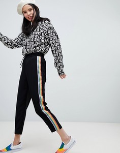 Джоггеры в полоску Monki - Черный