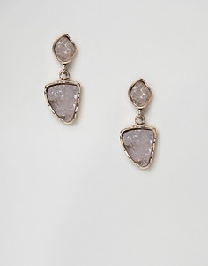 Серьги-подвески с камнями DesignB London - Золотой