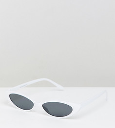 Солнцезащитные очки кошачий глаз в белой оправе Glamorous - Белый