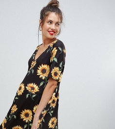 Свободное платье с V-образным вырезом и принтом подсолнухов ASOS DESIGN Maternity - Мульти