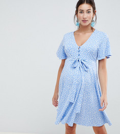 Чайное платье в горошек ASOS DESIGN maternity - Мульти