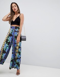 Брюки с широкими штанинами и принтом ASOS DESIGN - Мульти