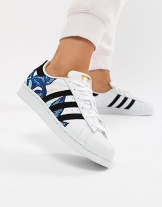 Белые кроссовки с вышивкой adidas Originals Superstar - Белый
