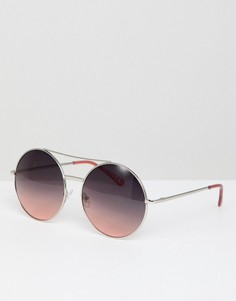 Солнцезащитные очки с градиентными стеклами Missguided - Серебряный