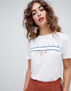 Футболка с надписью New Look - Белый