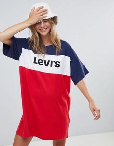 Платье-футболка колор блок с логотипом Levis - Мульти Levis®